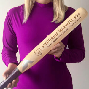 Senior Girl Grad Team Commencement Gift, Personalized Engraved Softball Bat, Great present for daughter leading into their senior year.