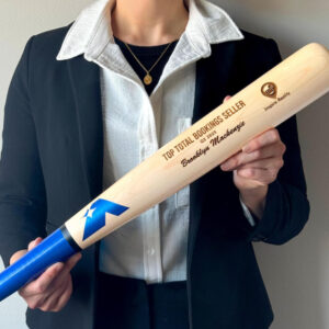 Corporate Baseball Award for coworker and or business team that loves baseball. Customize your teams achievement on a fun and beautiful Bat!