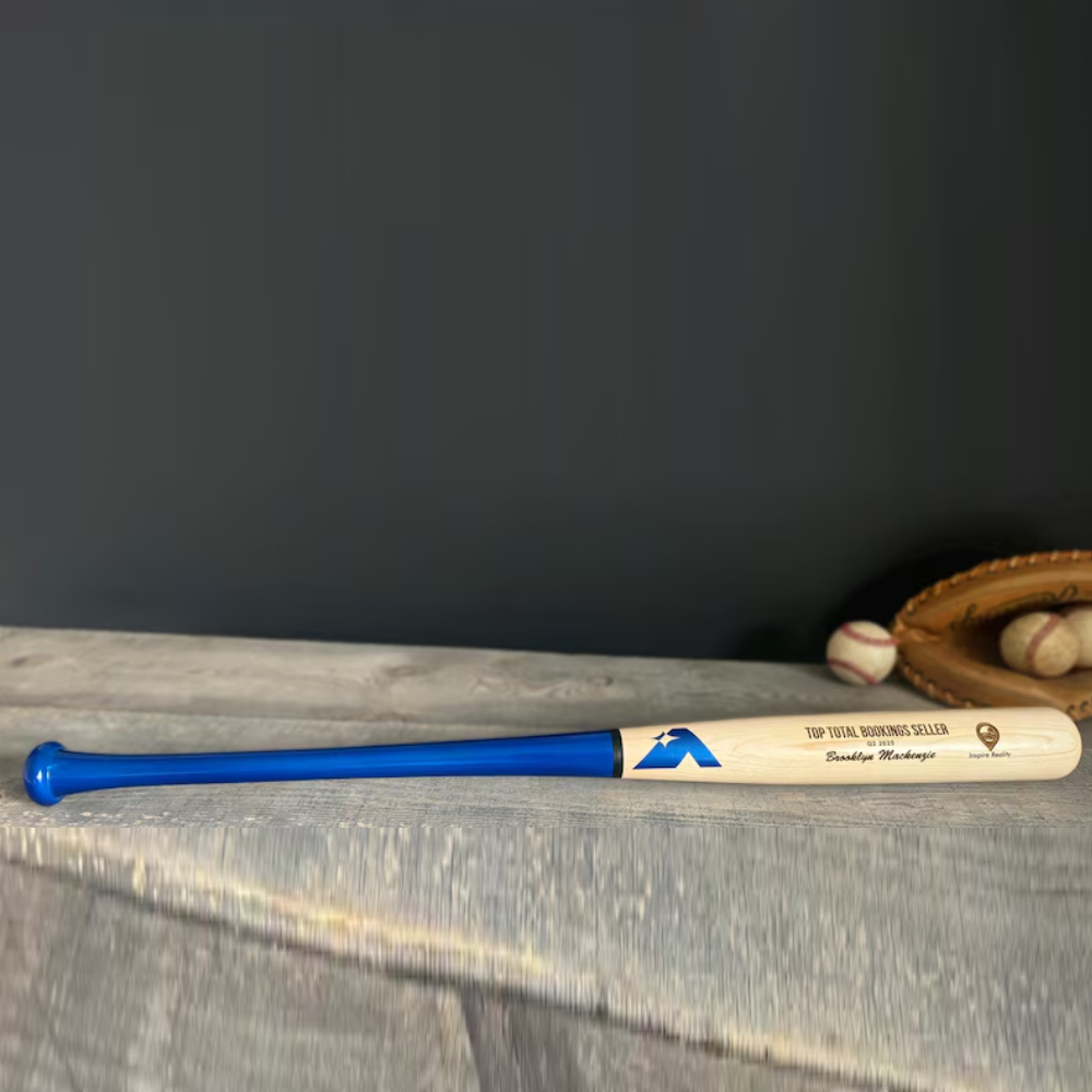 Corporate Baseball Award for coworker and or business team that loves baseball. Customize your teams achievement on a fun and beautiful Bat!