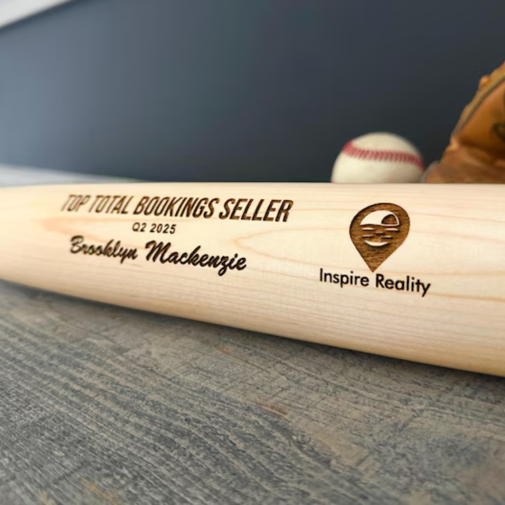 Corporate Baseball Award for coworker and or business team that loves baseball. Customize your teams achievement on a fun and beautiful Bat!