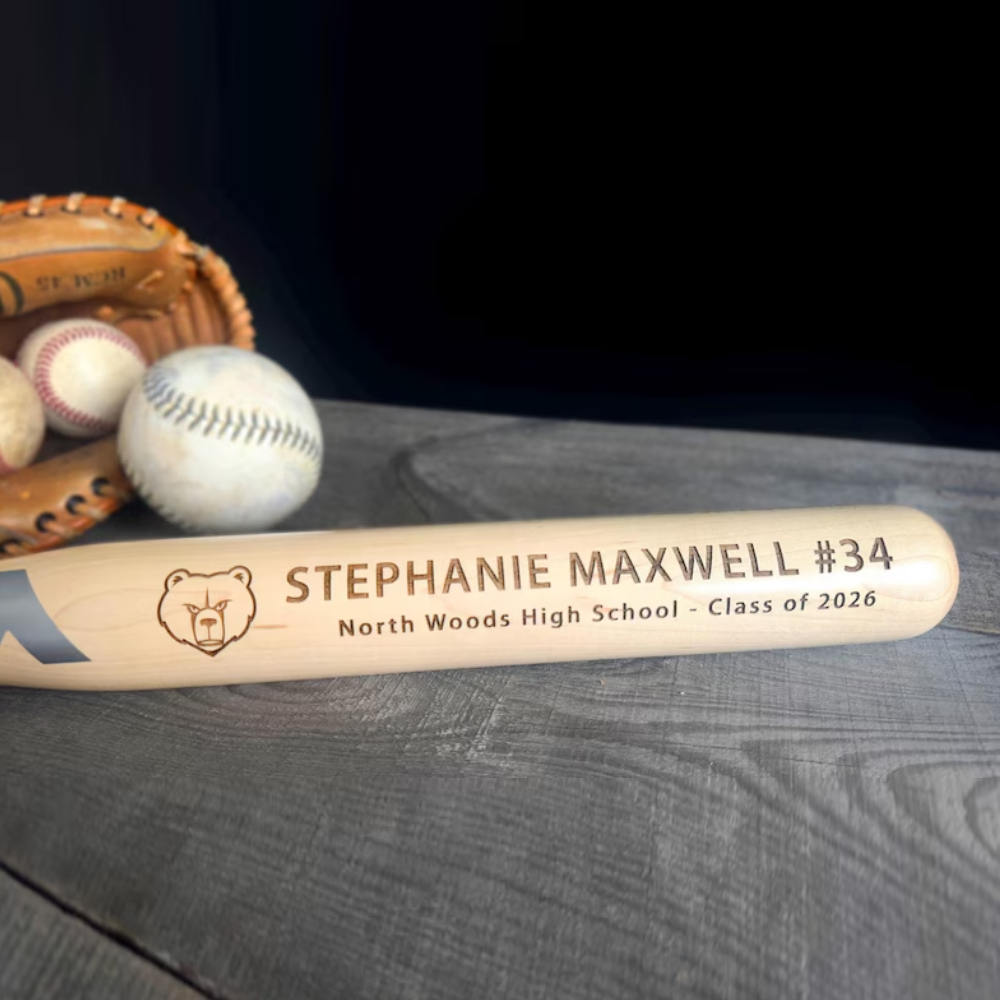 Senior Girl Grad Team Commencement Gift, Personalized Engraved Softball Bat, Great present for daughter leading into their senior year.
