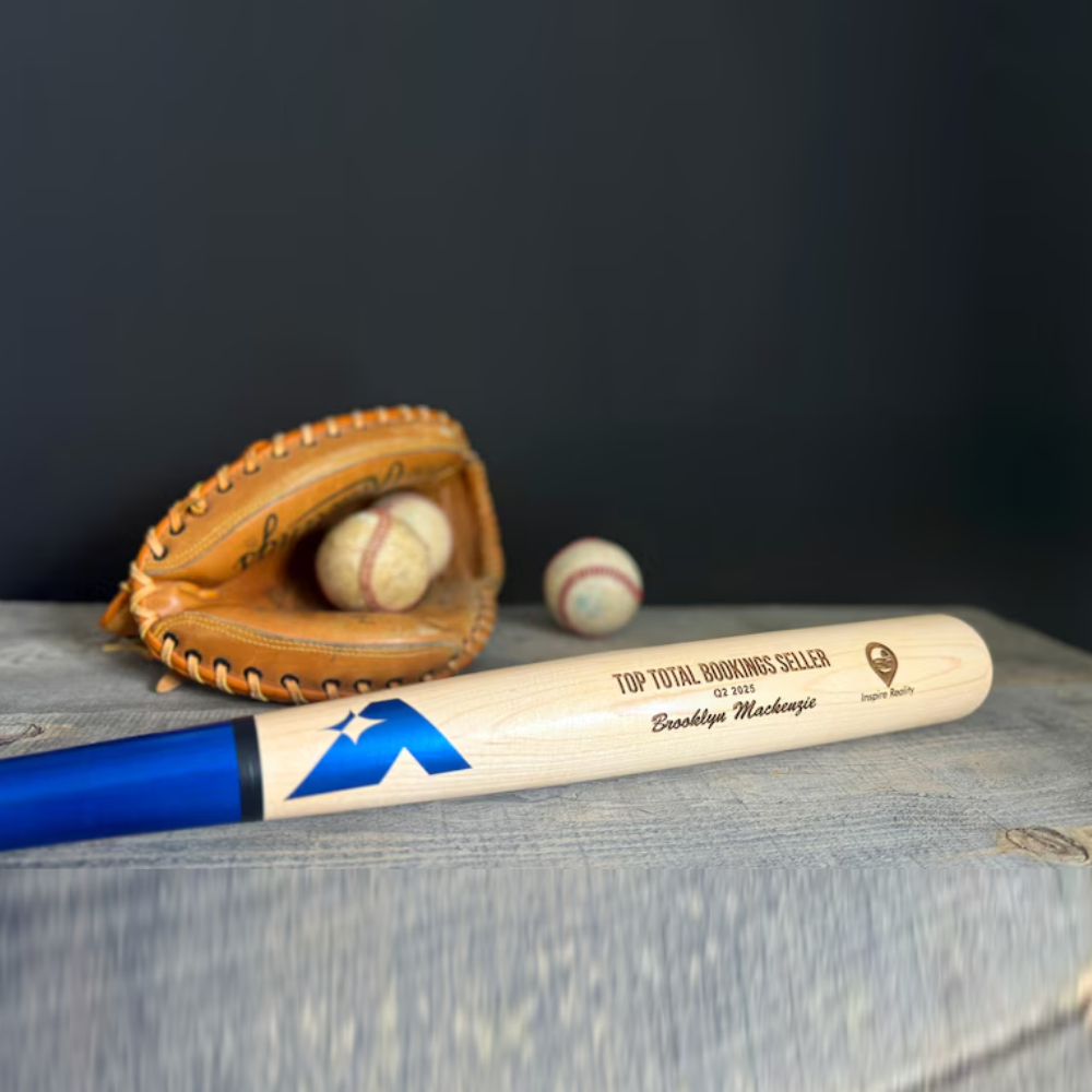 Corporate Baseball Award for coworker and or business team that loves baseball. Customize your teams achievement on a fun and beautiful Bat!