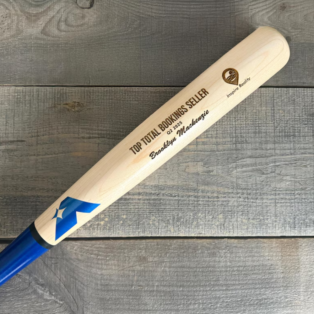Corporate Baseball Award for coworker and or business team that loves baseball. Customize your teams achievement on a fun and beautiful Bat!
