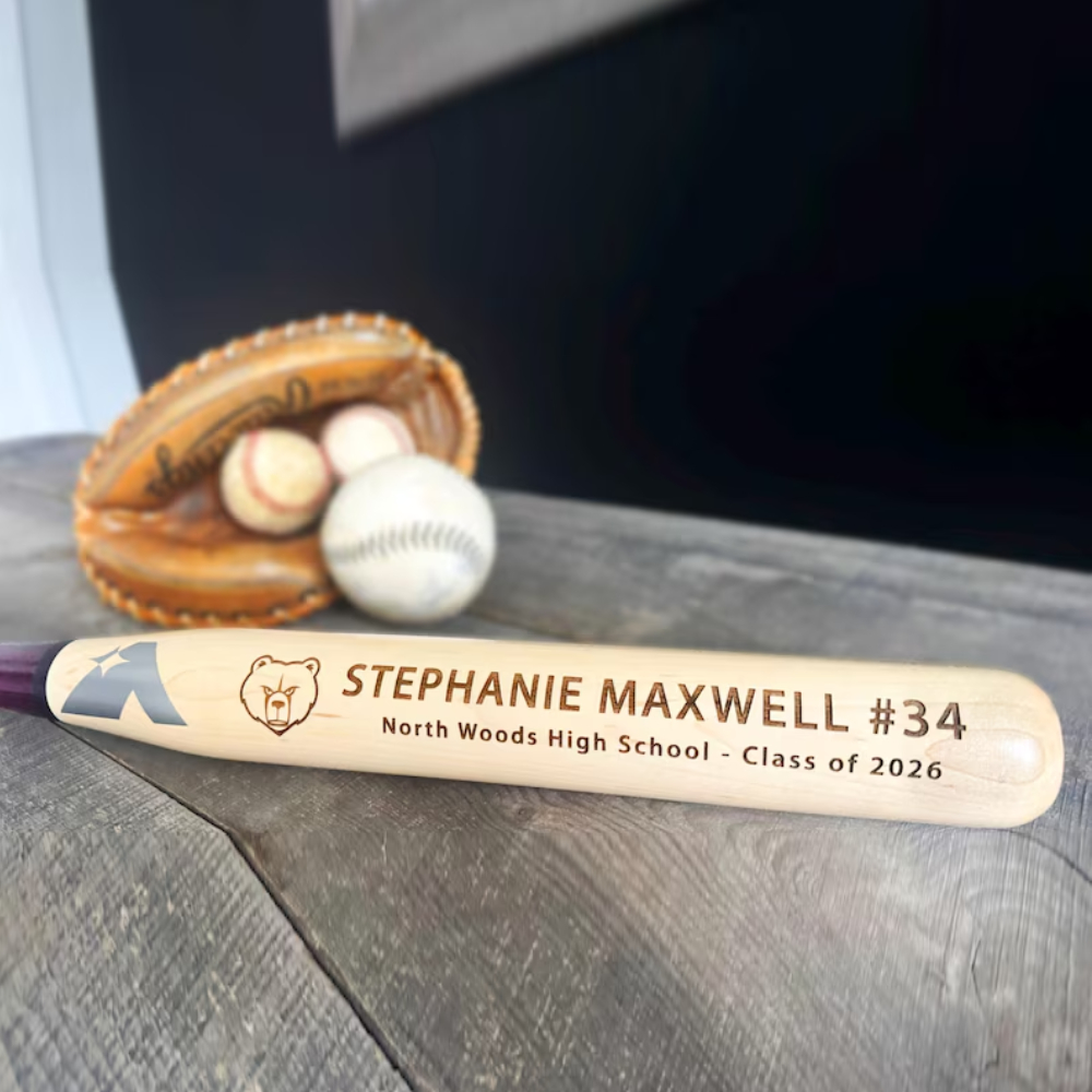 Senior Girl Grad Team Commencement Gift, Personalized Engraved Softball Bat, Great present for daughter leading into their senior year.