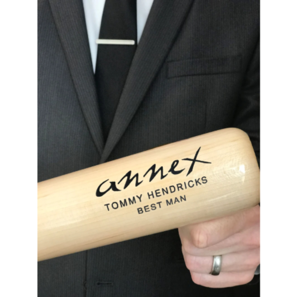 Baseball Groom, Engraved Baseball Bat, Groomsmen Gift, Best Man Gift, Personalized Baseball Bat, Custom Baseball Bat, Baseball with Bow