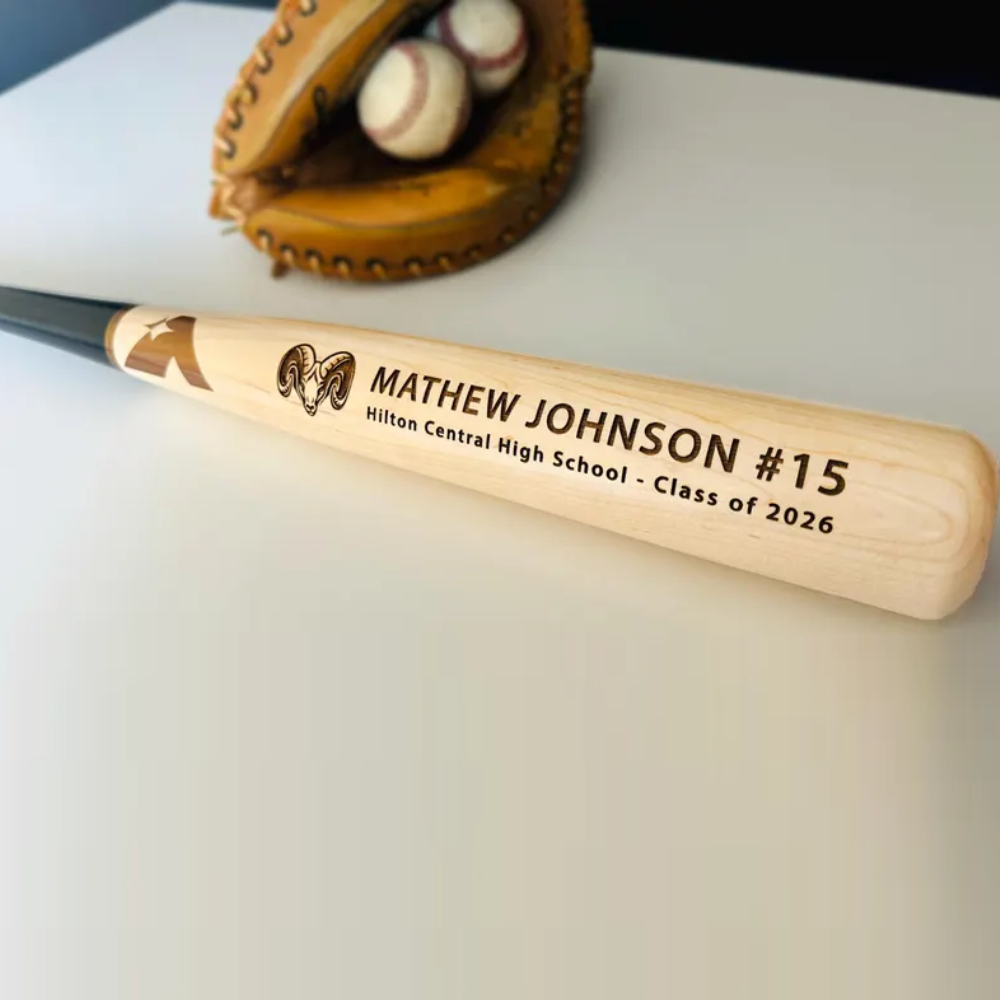 Graduation or Team Commencement Gift, Personalized Engraved Baseball Bat, Great present for son/daughter leading into their senior year.