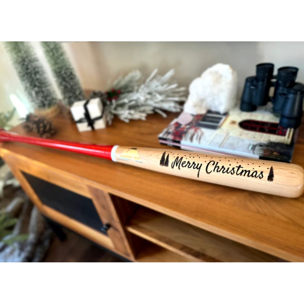 Christmas Baseball Bat, Christmas Decor, Baseball Decor, Baseball Gifts, Custom Baseball Bat, Santa Baseball Bat, Holiday Baseball Decor