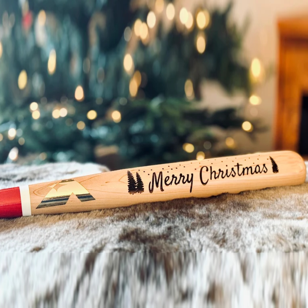 Christmas Baseball Bat, Christmas Decor, Baseball Decor, Baseball Gifts, Custom Baseball Bat, Santa Baseball Bat, Holiday Baseball Decor