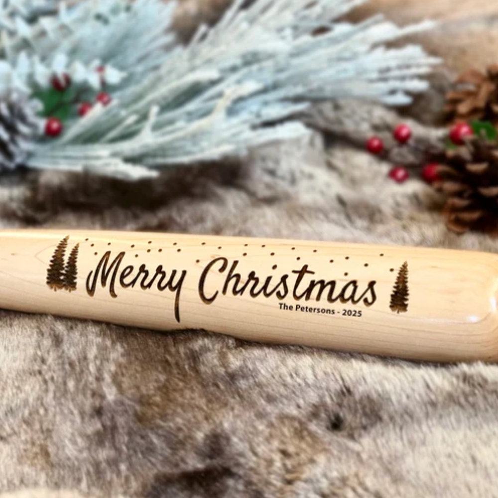Christmas Baseball Bat, Christmas Decor, Baseball Decor, Baseball Gifts, Custom Baseball Bat, Santa Baseball Bat, Holiday Baseball Decor
