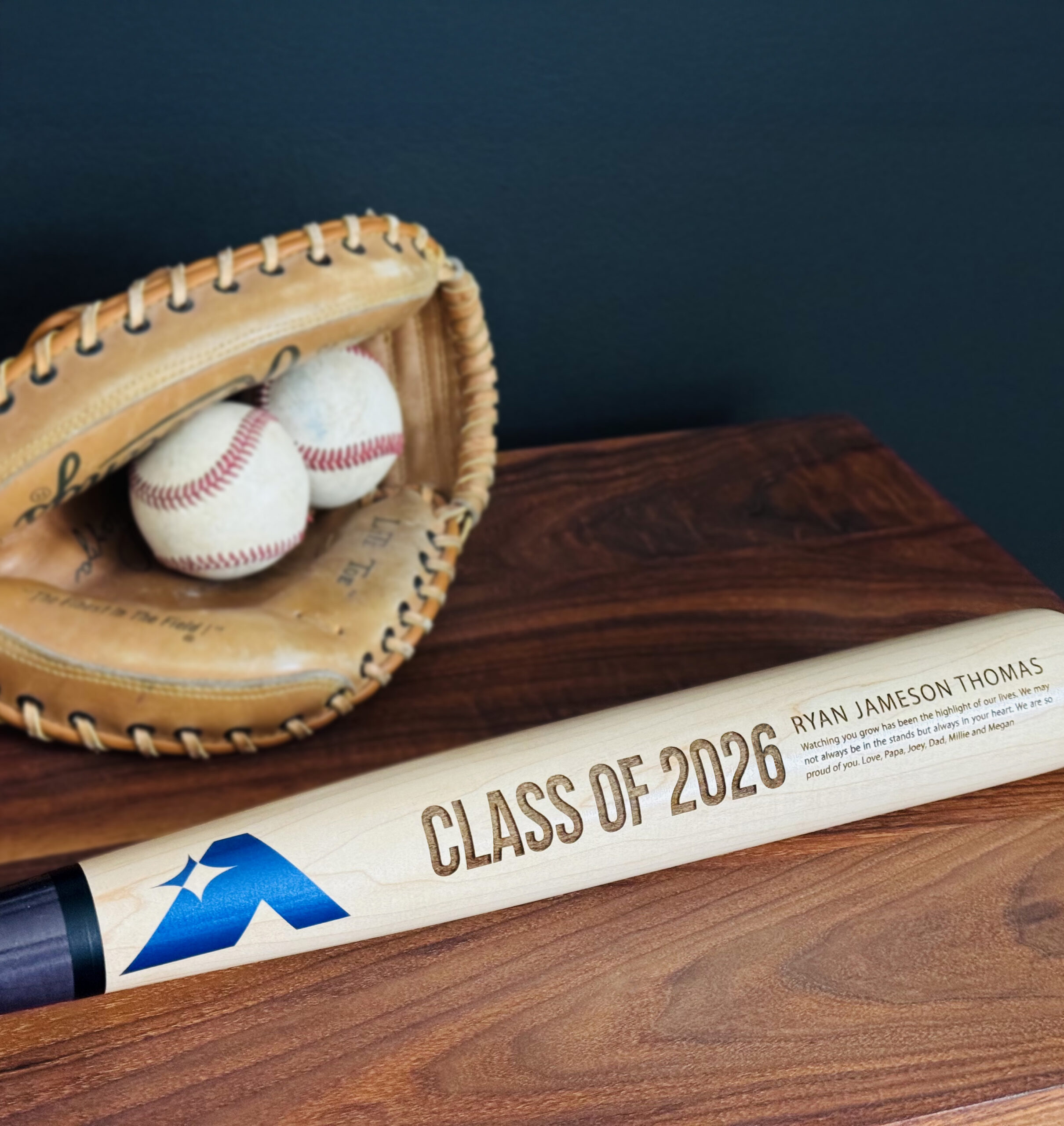 Custom Engraved Grad Gift Baseball Bat